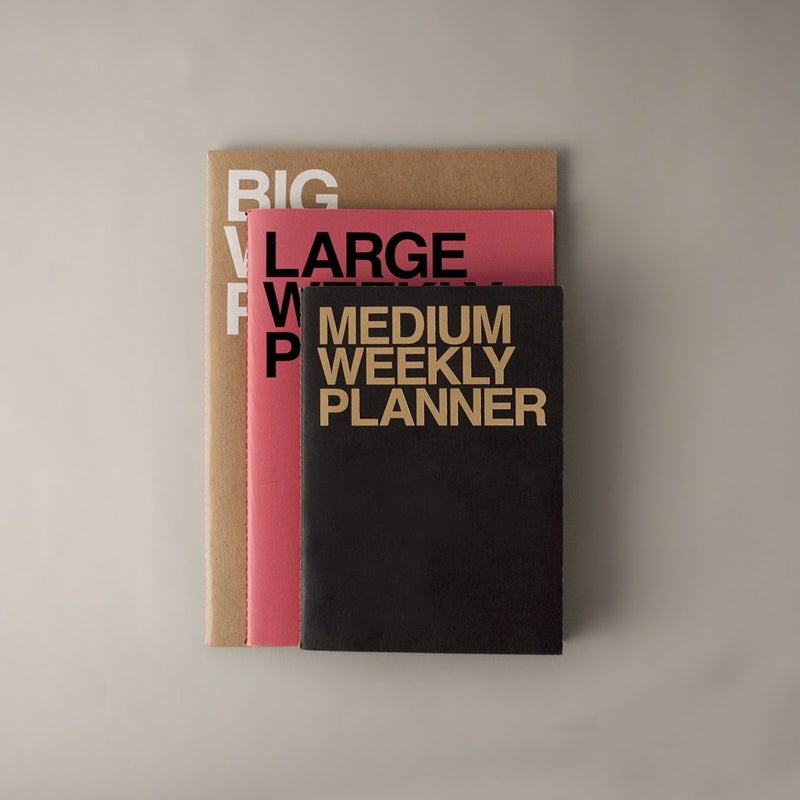 JSTORY Big Personal Wide Spaces Weekly Planner 28 Sheets Black - Image 5